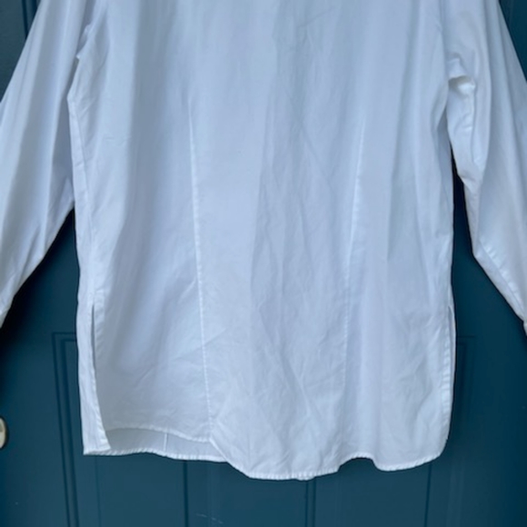 CHICOS WHITE BUTTON COASTAL GRANNY LONG SHIRT SIZE 1 - Picture 5 of 16